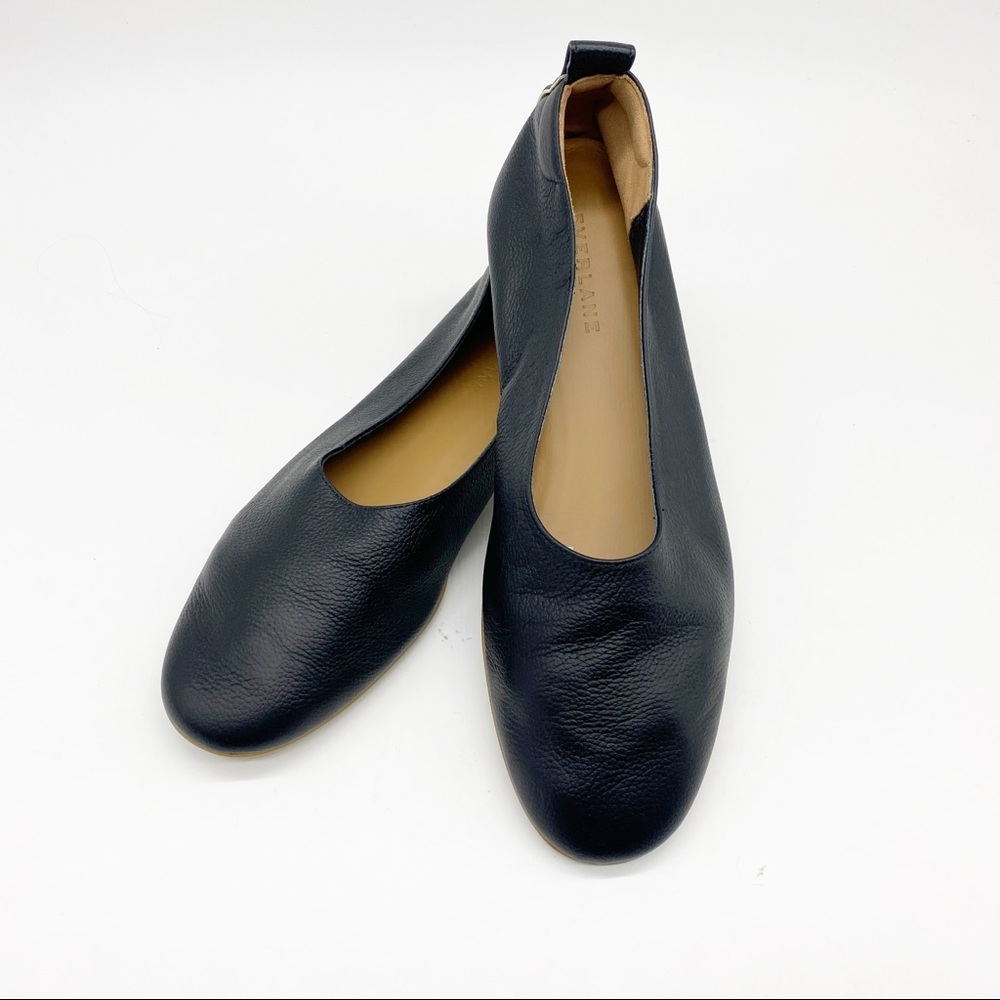Everlane Italian Black Leather Day Glove Flats